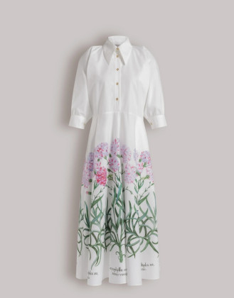 Alberta Ferretti abito cotone stampato 100% co