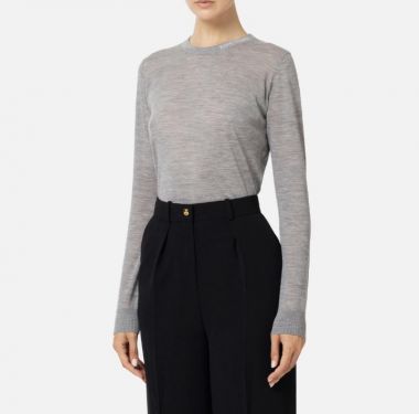 Elisabetta franchi maglia con logo in contrasto