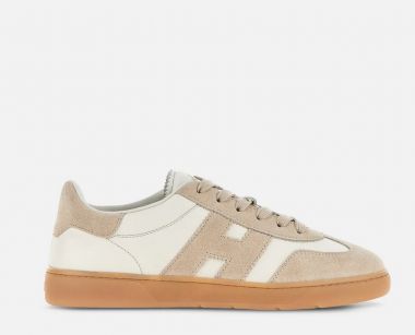 Hogan pelle avorio h camoscio beige