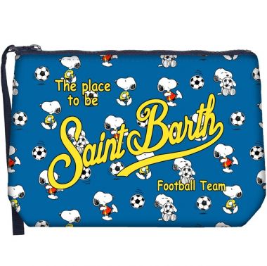 Saint barth pochette in scuba bluette snoopy football
