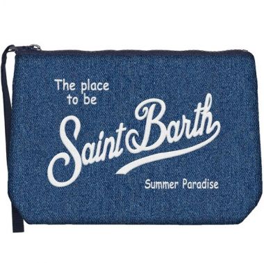 Saint barth pochette in scuba denim