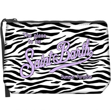 Saint barth pochette in scuba zebrata