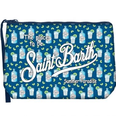 Saint barth pochette in scuba bluette gin