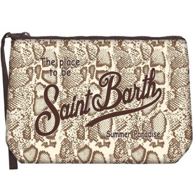 Saint barth pochette in scuba pitonata