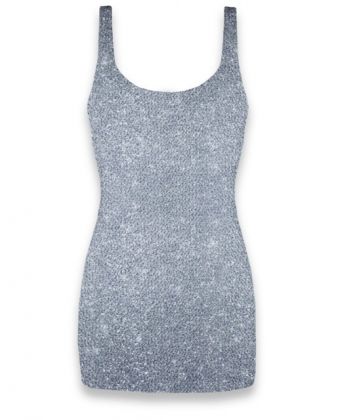 Saint barth mini abito lurex azzuro