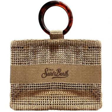 Saint barth borsa intreccio raffia manici cerchio