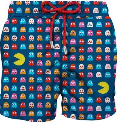Saint barth costume boxer fondo blu pacman