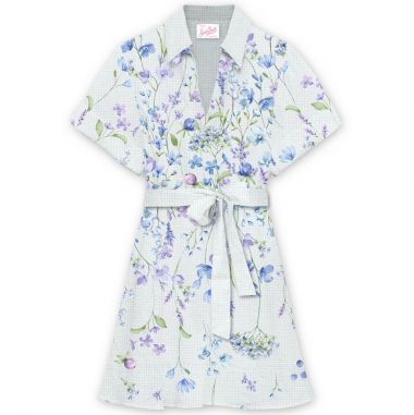 Saint barth csmicia lino donna fondo bianco fiori blu