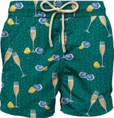 Saint barth costume boxer fondo verde ostriche e champagne