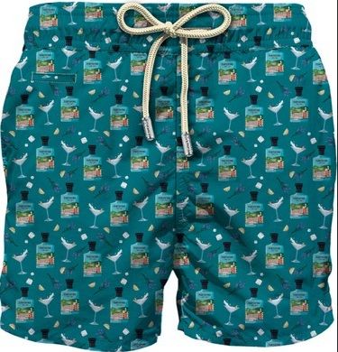 Saint barth costume boxer fondo blu + gin portofino