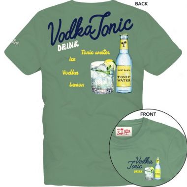 Saint barth t-shirt stampa drink vodka tonic
