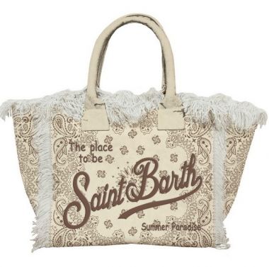 Saint barth borsa in canvas desert fantasia bandana