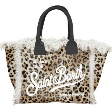 Saint barth borsa in canvas maculata