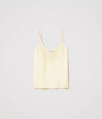 Twinset abbigliamento top ricamato